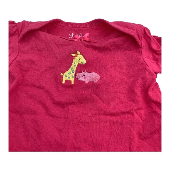 Carter's Baby Girl 4pc Clothing Lot 6-12M Pink & Black Giraffe Top & Pants - Picture 6 of 8